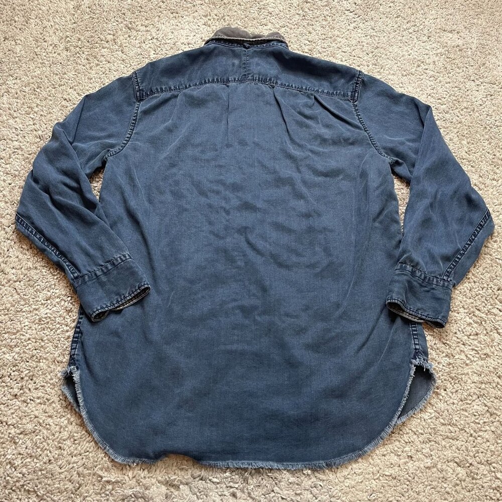 Rag And Bone Tencel Chambray Button Down Shirt Bl… - image 7